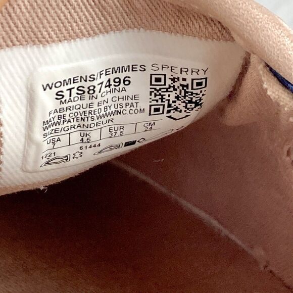 Sperry Shoes Womens 7 Pink Stripes Suede Crest Twin Gore Boat Platform Loafers - Picture 12 of 12